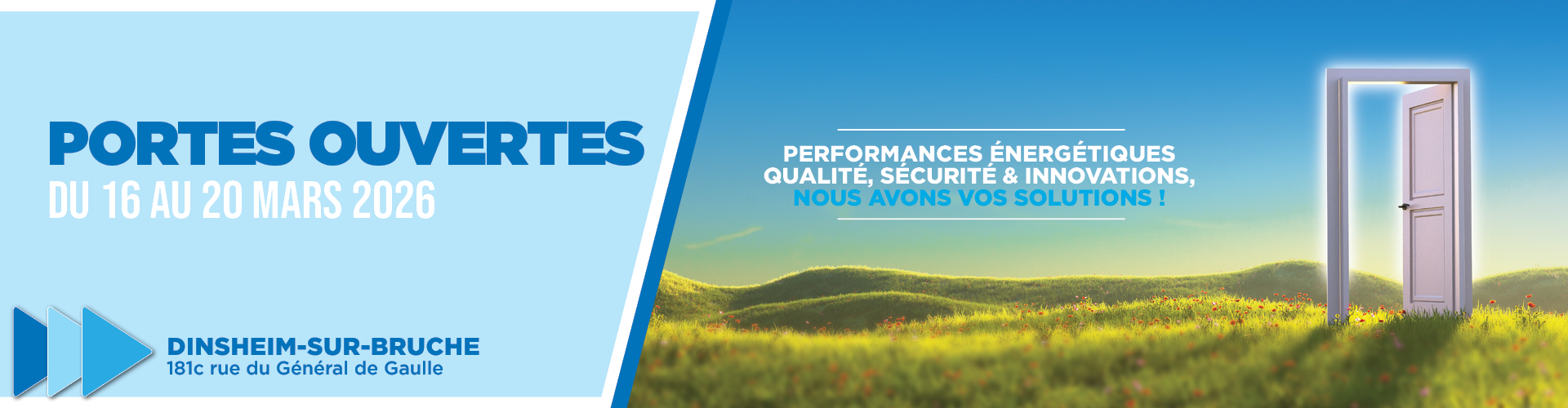 Portes ouvertes du 16 au 20 mars 2026